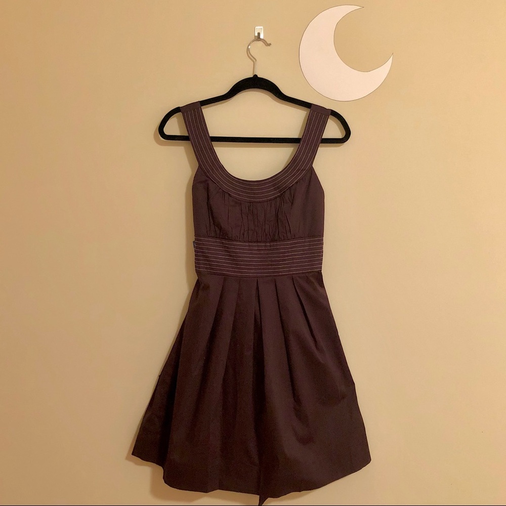 NWT Trixxi Dress Brown Scoop Neck w/ Tie at Waist